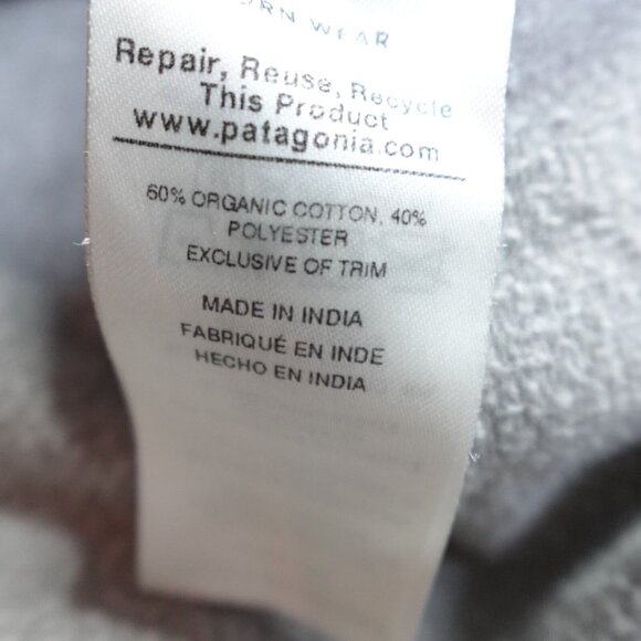 Patagonia Sweater Small Gray Fitz Roy Bison Lightweight Crew Sweatshirt - Picture 3 of 9